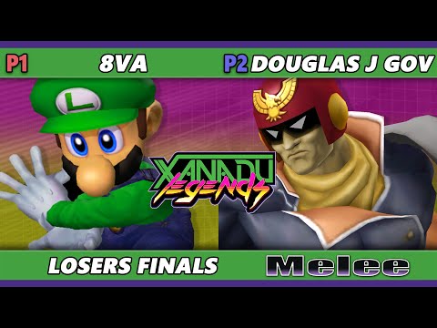 Xanadu Legends Losers Finals - Douglas.J.Gov (Captain Falcon) Vs. 8va (Luigi) Smash Melee - SSBM