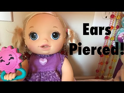 BABY ALIVE Kaitlyn Gets Her Ears Pierced!