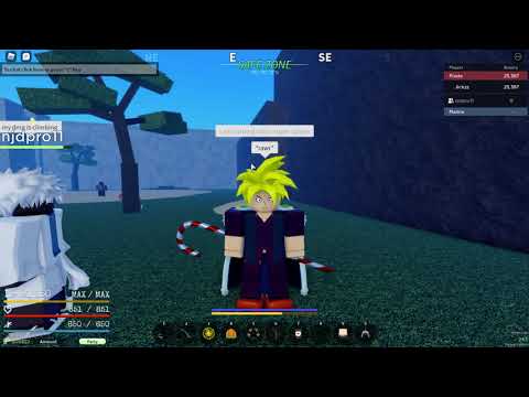 example of turning into a super Saiyan on Grand Piece Online