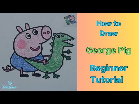 How to Draw George Pig (from Peppa Pig)