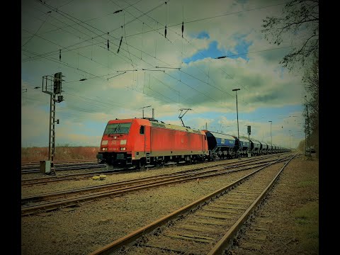 Auf dem Führerstand der Baureihe 185 von Sehnde über Celle nach Hamburg Hohe Schaar.