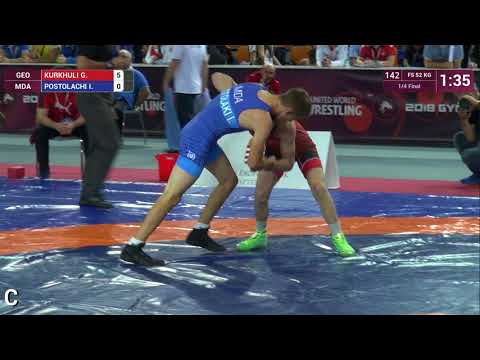 1/4 FS - 52 kg: G. KURKHULI (GEO) v. I. POSTOLACHI (MDA)