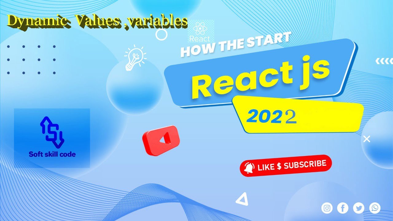 Full React Tutorial #4 - Dynamic Values and variables in Templates