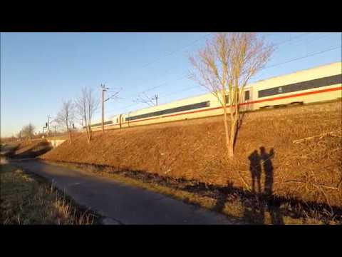 ICE und Flitxtrain bei Northeim an der SFS Hannover-Würzburg