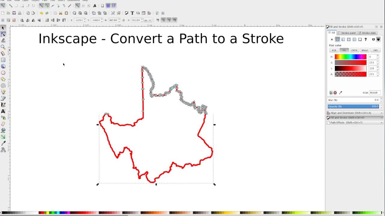 Inkscape - Convert Path to Stroke