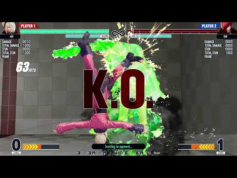 KOFXV Ash-Crimson 2 meters Stun And 100% damage Combos (Actually 1.5meter)