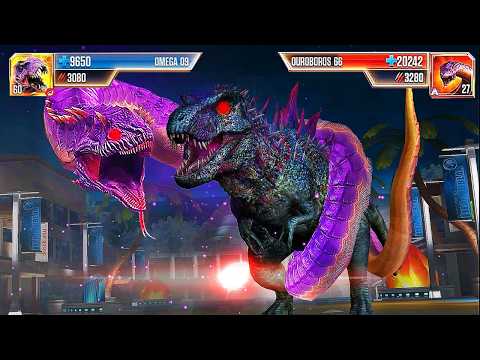 New Mortem Rex vs Ouroboros 66 (Titanoboa Boss) - Boss Tournament | Jurassic World The Game