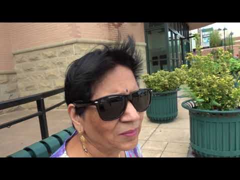 Aruna & Hari Sharma waiting for Marriott residence Inn Shuttle at Dulles Town Ctr, IAD, Aug 22, 2018