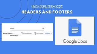 Google Docs -  Different Section Headers and Footers