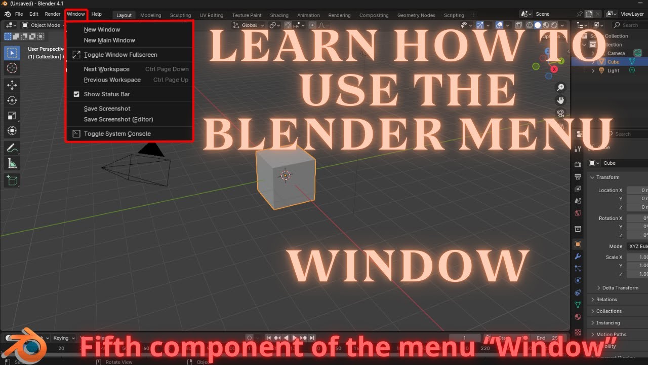 Blender: How to Use the 