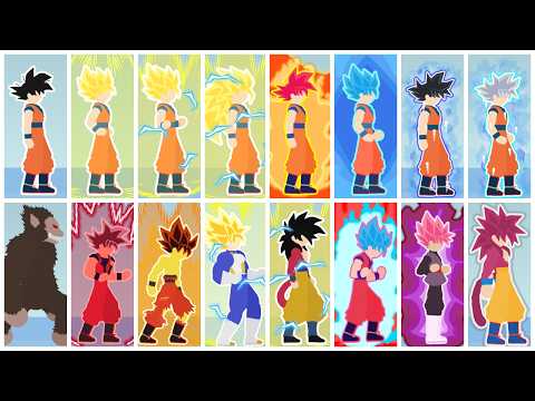 Goku ALL Transformations - Stickman Animation Dragon Ball