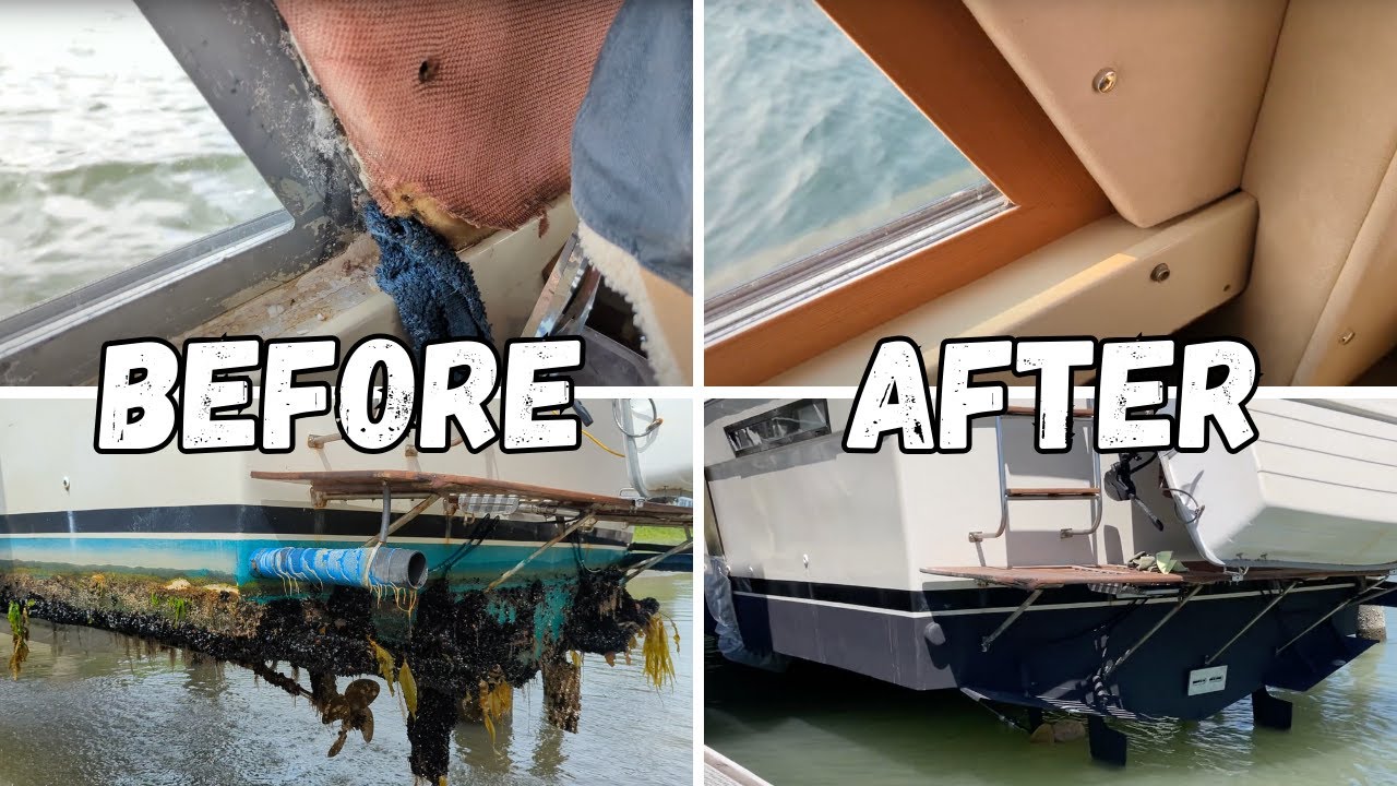 Old Boat into Modern Yacht | 2-month Rebuild in Minutes START TO FINISH | Timelapse