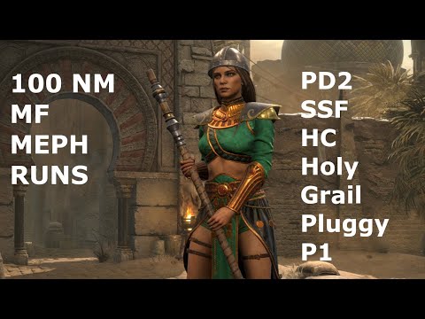 Diablo 2 : 100 MF Nightmare Mephisto Runs - PD2 / HC / SSF / Holy Grail / P1