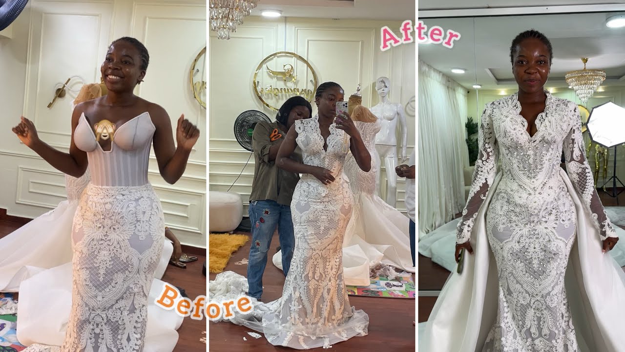 THE MOST BEAUTIFUL WEDDING DRESS //  Come Fit My Customized Wedding Gown With Me