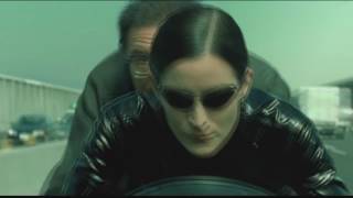 Carrie-Anne Moss and her sexy vinyl outfit
