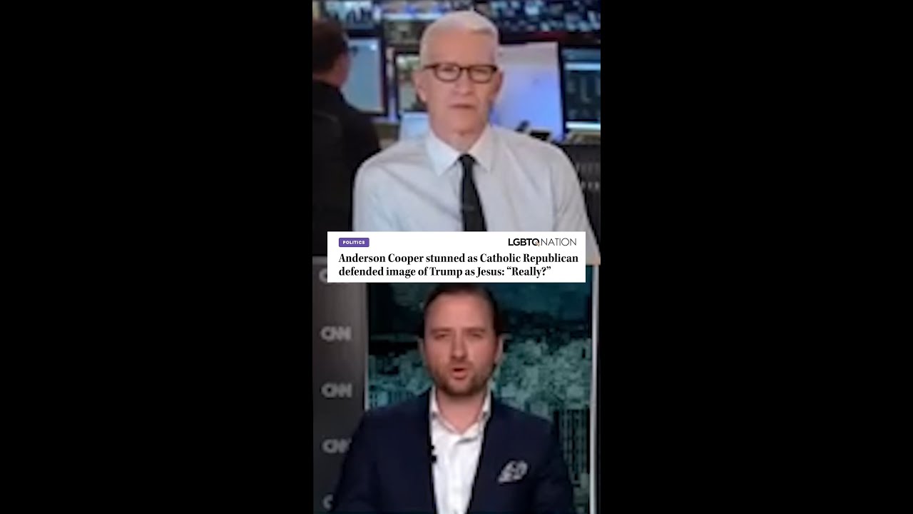 Anderson Cooper stunned as Catholic Republican defended image of Trump as Jesus