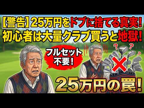 シニアゴルフ初心者が7番アイアン1本で100切りを目指す方法の解説動画