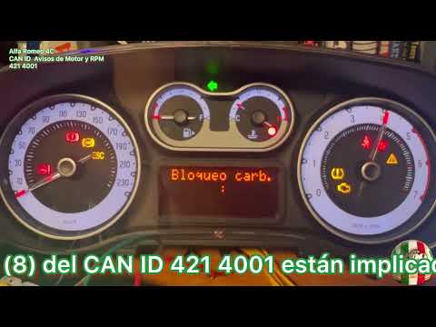 Alfa Romeo 4C Decodificado CAN ID 4214001 datos de motor, rpm, temperatura, alarmas etc.
