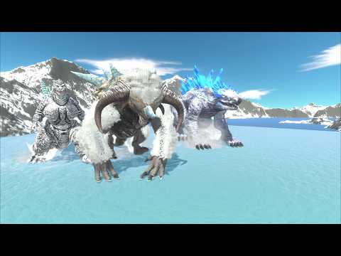 Who Can Stop Snow Heisei Godzilla, Shimo & ARK Ice Titan? - Animal Revolt Battle Simulator