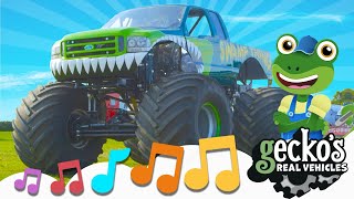 Monster Truck Song‼｜NEW Kids Songs｜Wheels Go Round and Round｜Gecko's Real Vehicles｜Ultimate Vehicles gameplay video by clarev, 2:34 duration