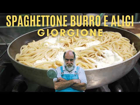 SPAGHETTONE BURRO, BURRATA e ALICI - Le ricette di Giorgione