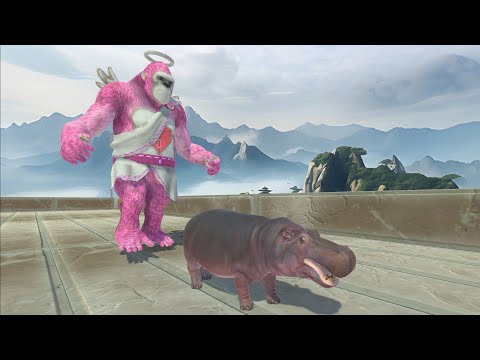 Trying to escape from HEARTBEAT GORO THE GIANT - Animal Revolt Battle Simulator