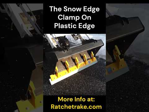Clamp On Snow Pusher For Tractor Bucket #compacttractor #tractorattachments #snowplow #plasticedge
