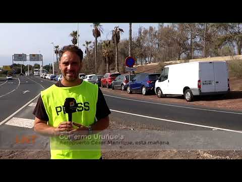 El "parking" improvisado del Aeropuerto de Lanzarote que sigue siendo un gran peligro 