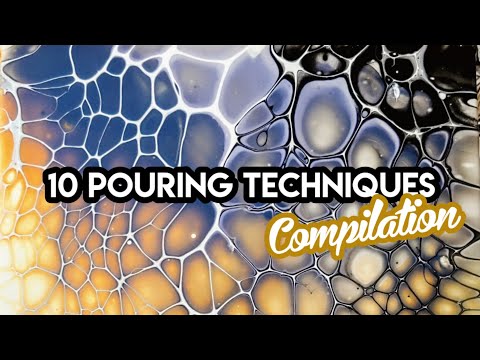 MUST SEE! Acrylic Pouring Compilation | 10 Techniques to try as a Beginner