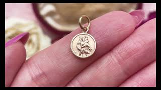 9ct Gold St Christopher Pendant #8432