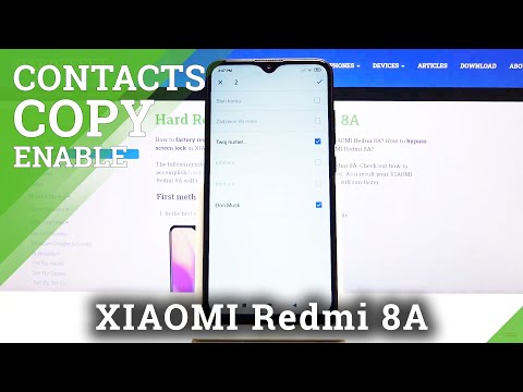 How to Move Contacts from SIM Card to XIAOMI Redmi 8A Internal Memory