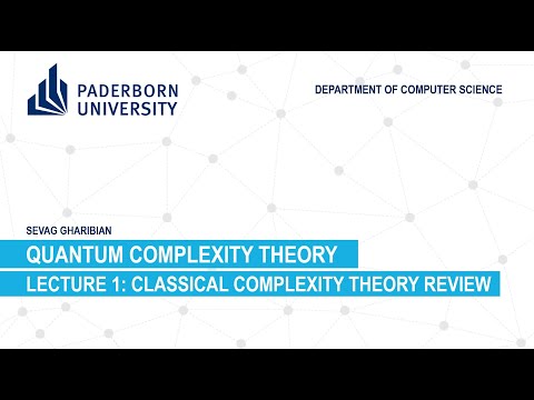 Quantum Complexity Theory: Lecture 1 - Classical complexity theory review (UPB 2020)