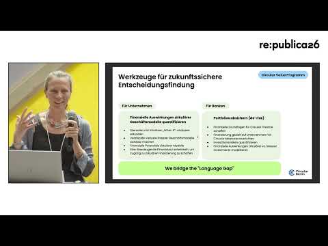 Video Thumbnail: re:publica 26: Nicole Bendsen – Zirkulärer Wert statt lineares Risiko: Wirtschaft neu denken