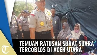 Ratusan Surat Suara Tercoblos di TPS Desa Jamuan Aceh Utara