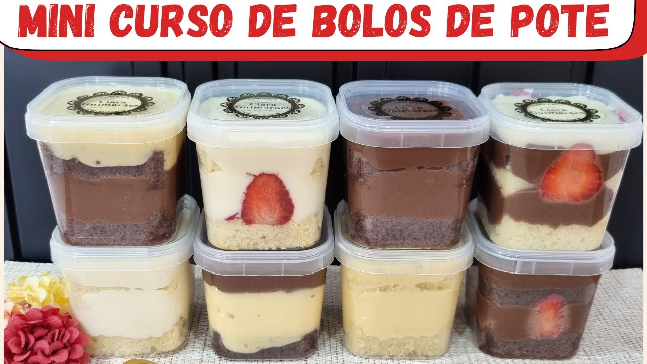MINI CURSO DE BOLOS DE POTE 2025!  7 montagens com sugestão de preço para venda! (Aula Mago)