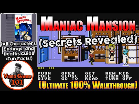 Maniac Mansion NES Walkthrough | 100% Guide for All Characters/Endings/Deaths | Video Games 101