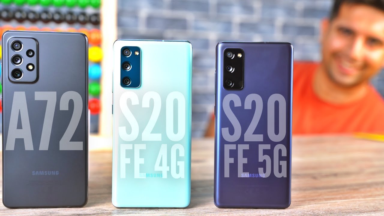 Samsung Galaxy A72 vs S20 FE Exynos vs S20 FE 5G Full Comparison
