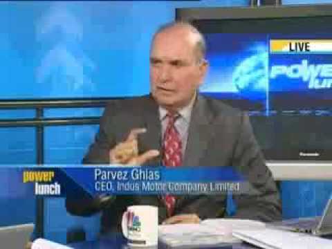 Junaid Iqbal with Mr. Parvez Ghias (CEO, Indus Motors on CNBC Power Lunch Part 02.flv