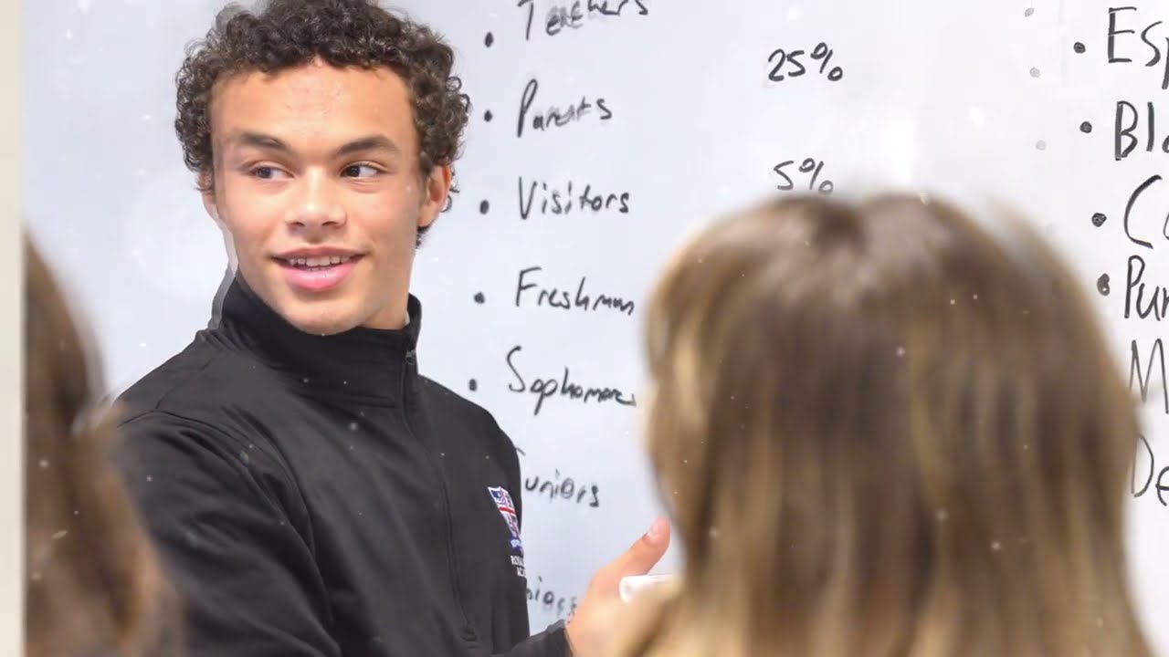 Royalmont High School student in a classroom