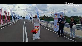 Otwarcie mostu w Teodorowie - wystąpienie prezesa spółki Domost Łukasza Siwka