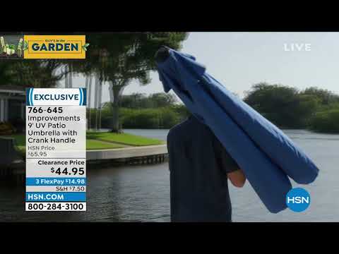 Improvements 9' UV Patio Umbrella with Crank Handle