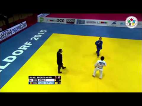 Judo Grand Prix Dusseldorf 2015 Bronze -48kg JEONG Bo Kyeong (KOR) vs. UNGUREANU Monica (ROU)