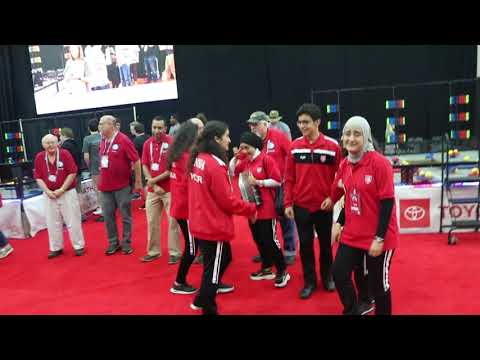 Team Tunisia earning the Judges' Award in Vex Worlds 2019