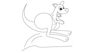 How to draw a Kangaroo - Easy step-by-step drawing lessons for kids