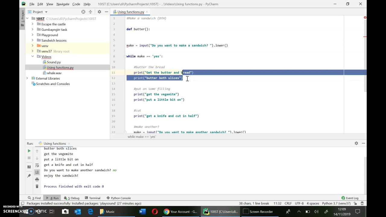 Python - Functions (part 1/3) - creating your own functions