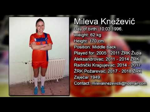 Mileva Knezevic Handball player - Middle Back  Season 2017/18 RK Zajecar 1949