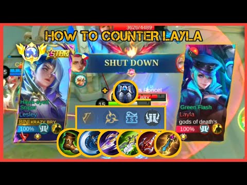 TOP GLOBAL LESLEY VS LAYLA! HOW TO COUNTER LAYLA IN MYTHICAL HONOR RANK