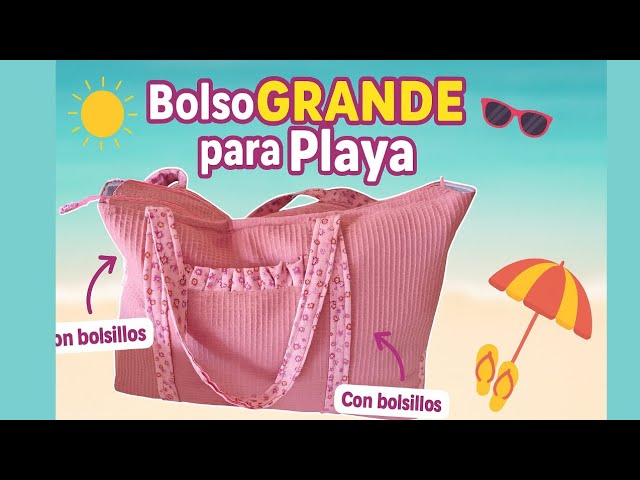 Vídeo relacionado con Bolsa Playa y Piscina Grande Con Cremallera y Forro Antiarena. Bolso Playa Mujer De Lona Con Asas Cosidas Sin Anillas. Bolsa De Playa Impermeable Con Bolsillo Interior. Bolsas De Playa (Rosa Palo)