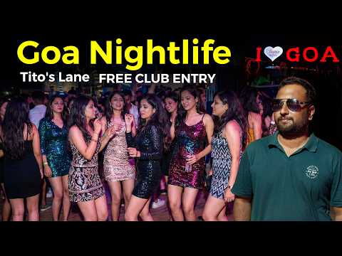 GOA Nightlife Tito's Lane FREE CLUB ENTRY । Baga Beach Party Clubs | North Goa Tourist Places | Vlog