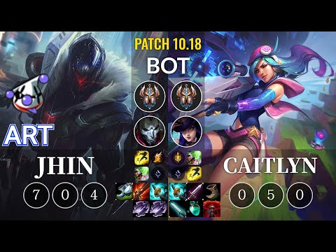 RJ Art Jhin vs Caitlyn Bot - KR Patch 10.18